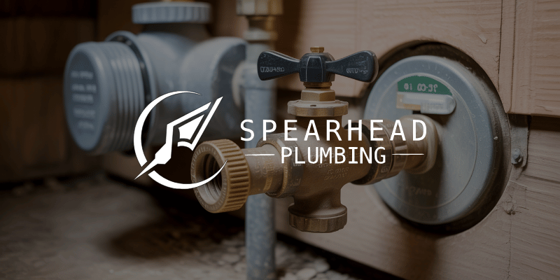 Aging and corroded main water shut-off valve in a St. Charles County Missouri home basement, highlighting need for valve replacement to prevent plumbing emergencies